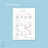 Mini agenda A6 2020 para impressão - calendário