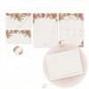 Mini kit papelaria 1 - contendo papel de carta, envelope, cartão de felicitação, planner e tag