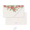 kit presente papelaria 1 - apresentação - envelope padrão estampa floral rosas
